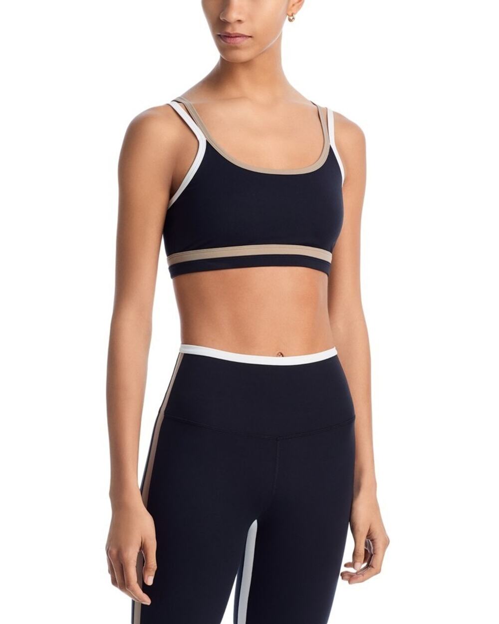 Splits59 Eva Rigor Double Strap Bra Black/Latte/White Size XL 3492